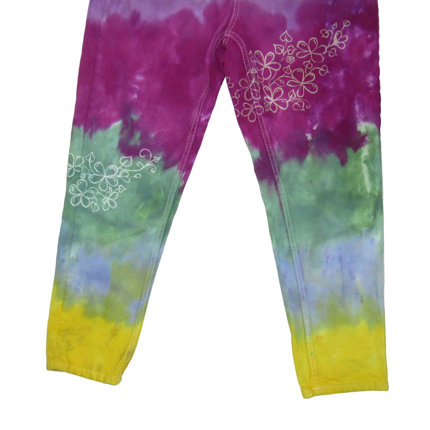 Zara Hand Painted Floral Pants Size 31