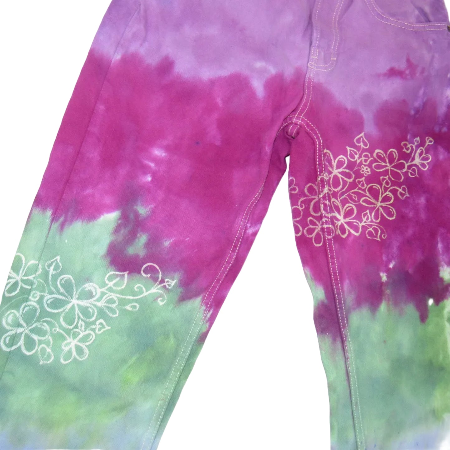 Zara Hand Painted Floral Pants Size 31