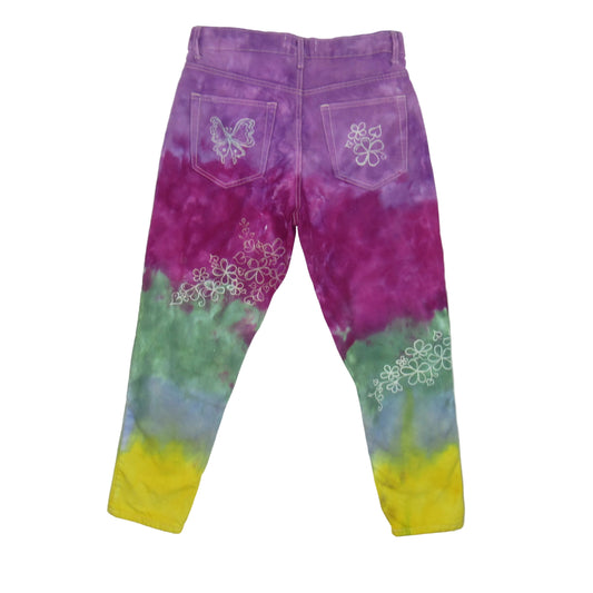 Zara Hand Painted Floral Pants Size 31