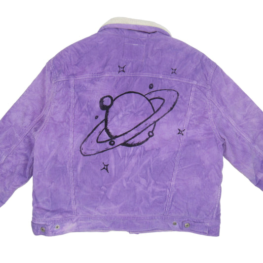 Grape Saturn Corduroy Womens Jacket XL