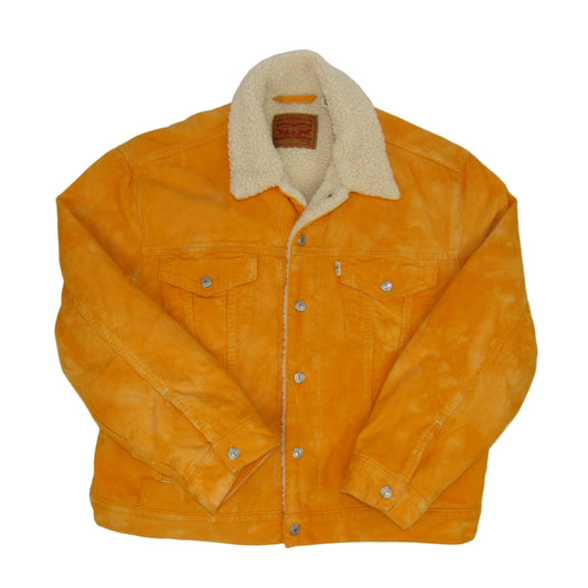 Orange Womens Corduroy Jacket XL