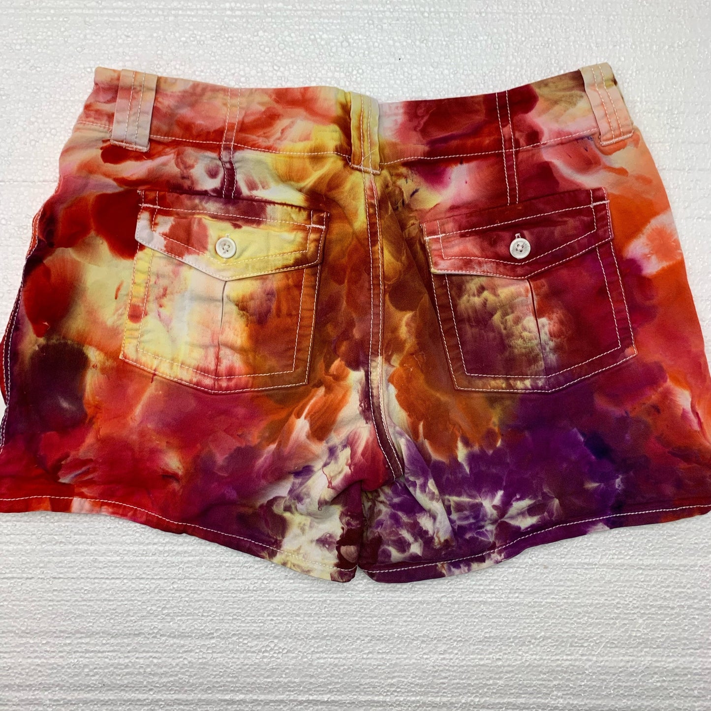 Fire Eggplant Upcycled Womens Shorts Size 4